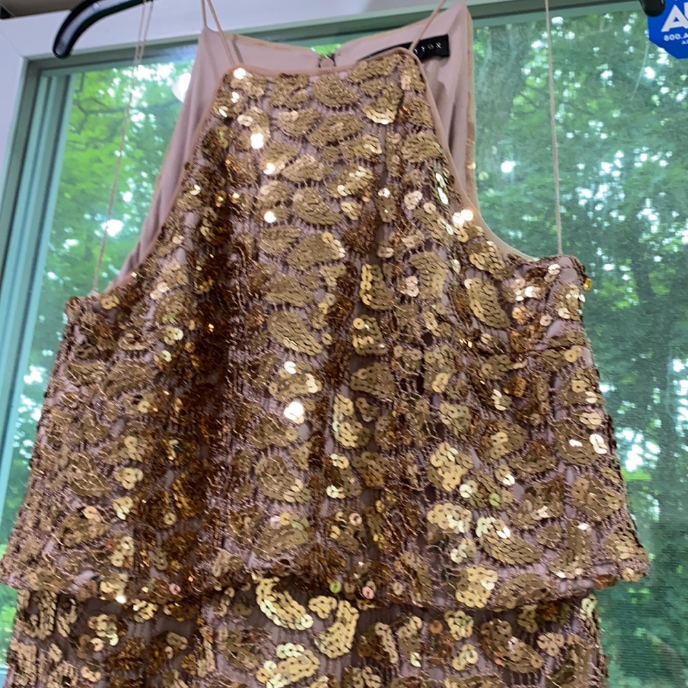 Aidan Mattox Halter neck sequins long Gown - Picture 9 of 9